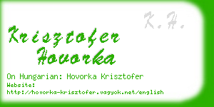 krisztofer hovorka business card